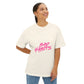 Sun and Waves Minimalist Oversized Boxy Tee Printify