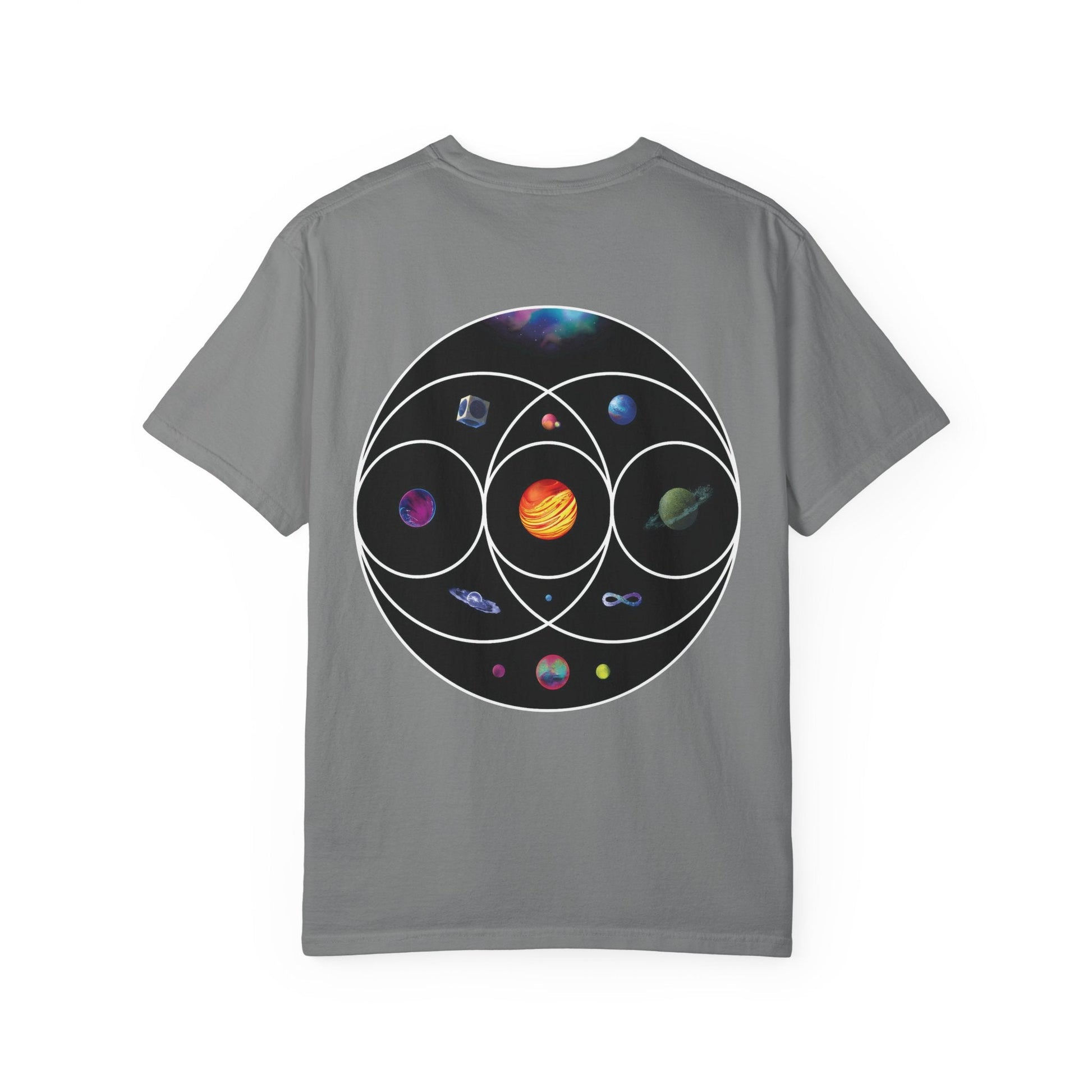 Unisex Garment-Dyed T-Shirt Inspired by Coldplay’s Illustration Concept_B Printify