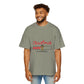 Candy Cane Loading Bar Men's Heavy Oversized Tee – Christmas Sale Edition Printify