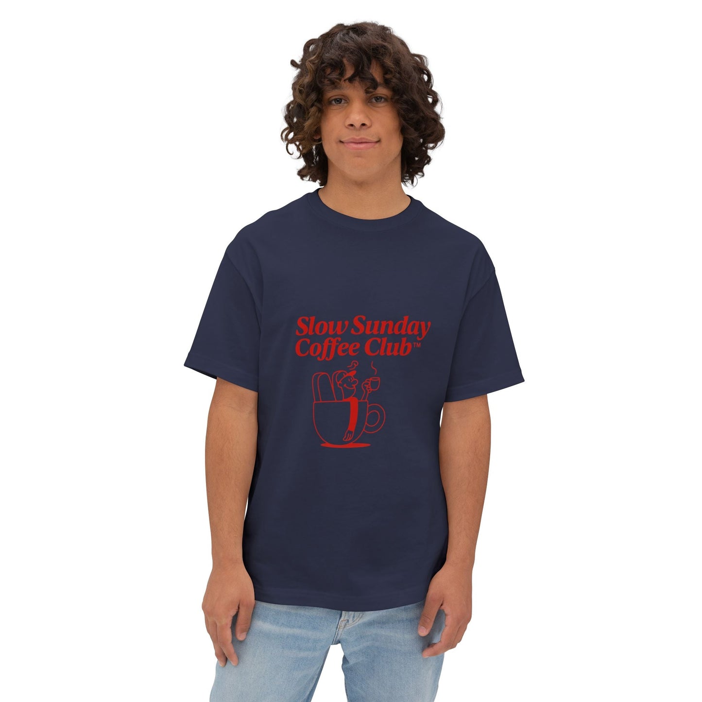 Unisex Oversized Tee – Snazzy Coffe Club Edition Printify