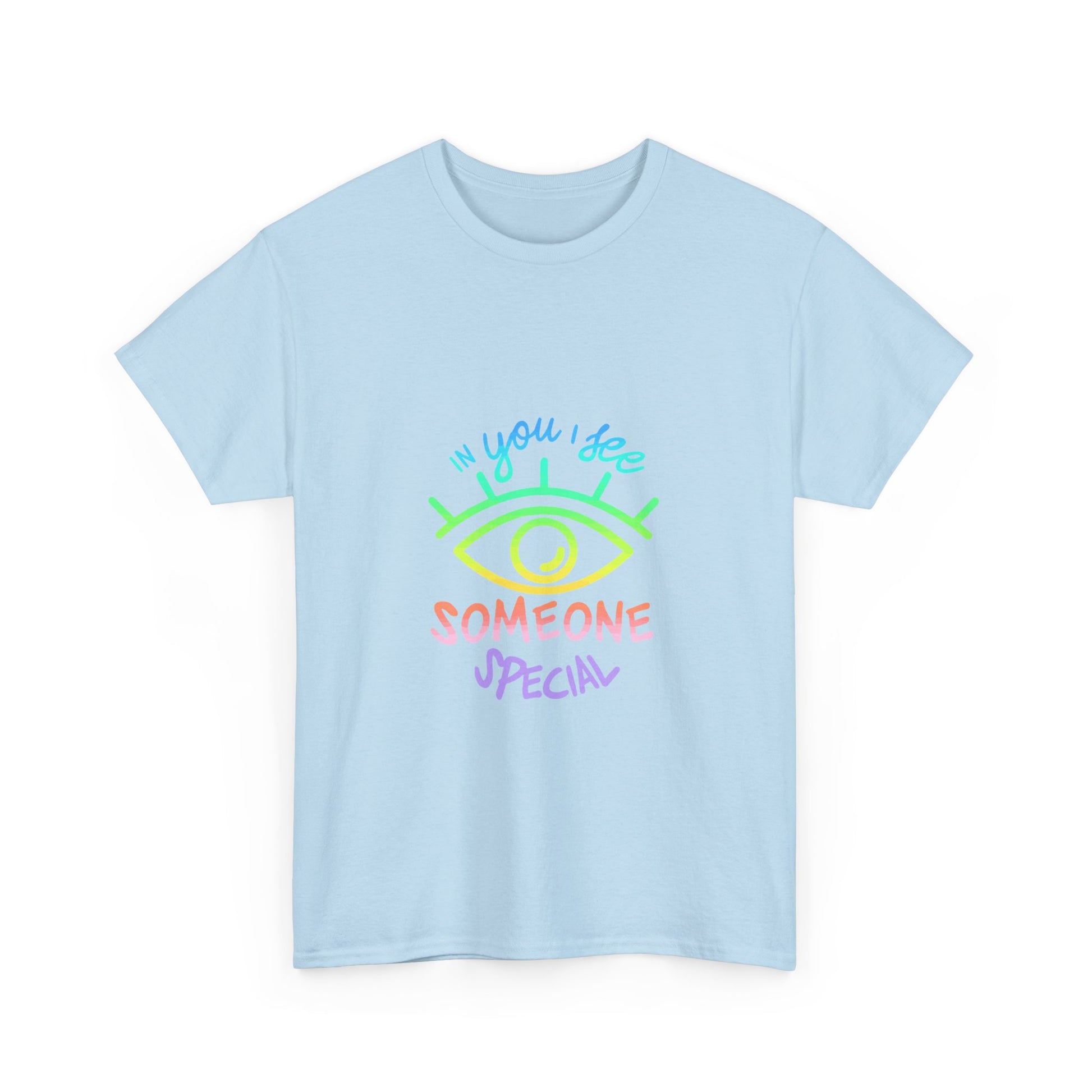 Vibrant Eye and Text Unisex Cotton Tee Printify