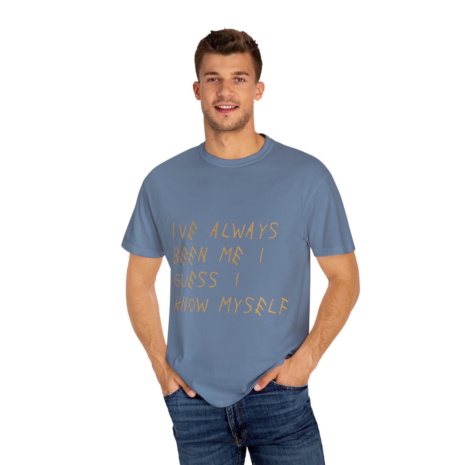 Know Myself Lyric Script Dyed Tshirt Printify