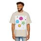 Color Pop Charm Patch Men's Heavy Oversized Tee - snazzymerch