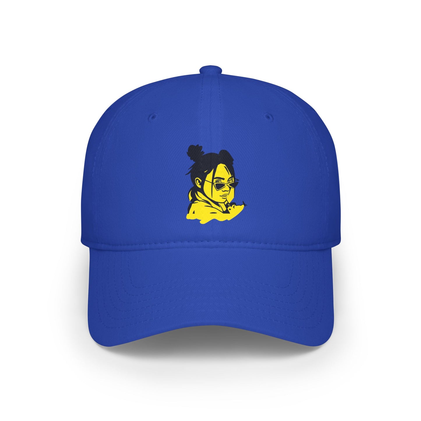 Billie Eilish Inspired Baseball Cap – Neon Mood Portrait Edition Printify