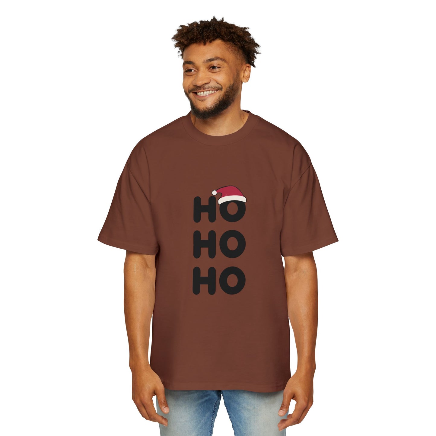 Ho Ho Ho Christmas Oversized Tee – Festive Holiday Graphic T-Shirt Printify