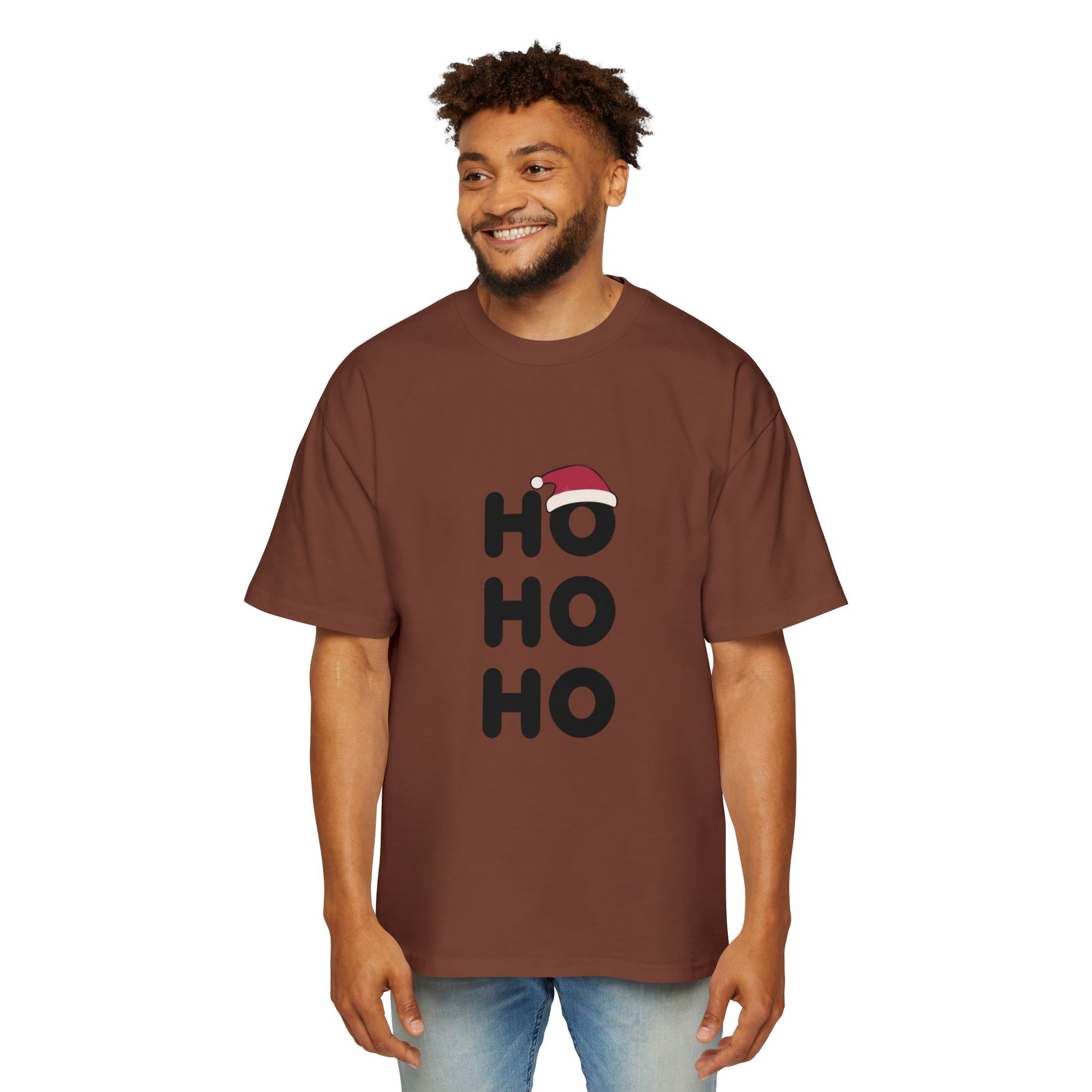 Ho Ho Ho Christmas Oversized Tee – Festive Holiday Graphic T-Shirt Printify