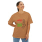 White Paw Print Oversized Boxy Tee Printify