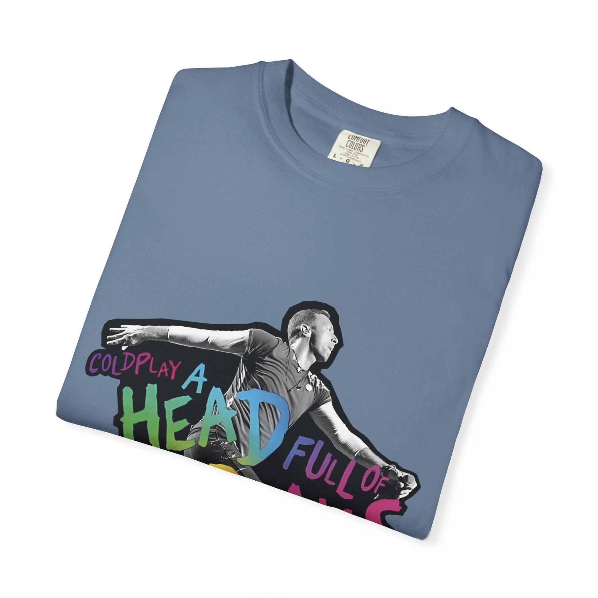 Unisex Garment-Dyed T-Shirt Inspired by Coldplay A Head Full of Dreams Chris Printify