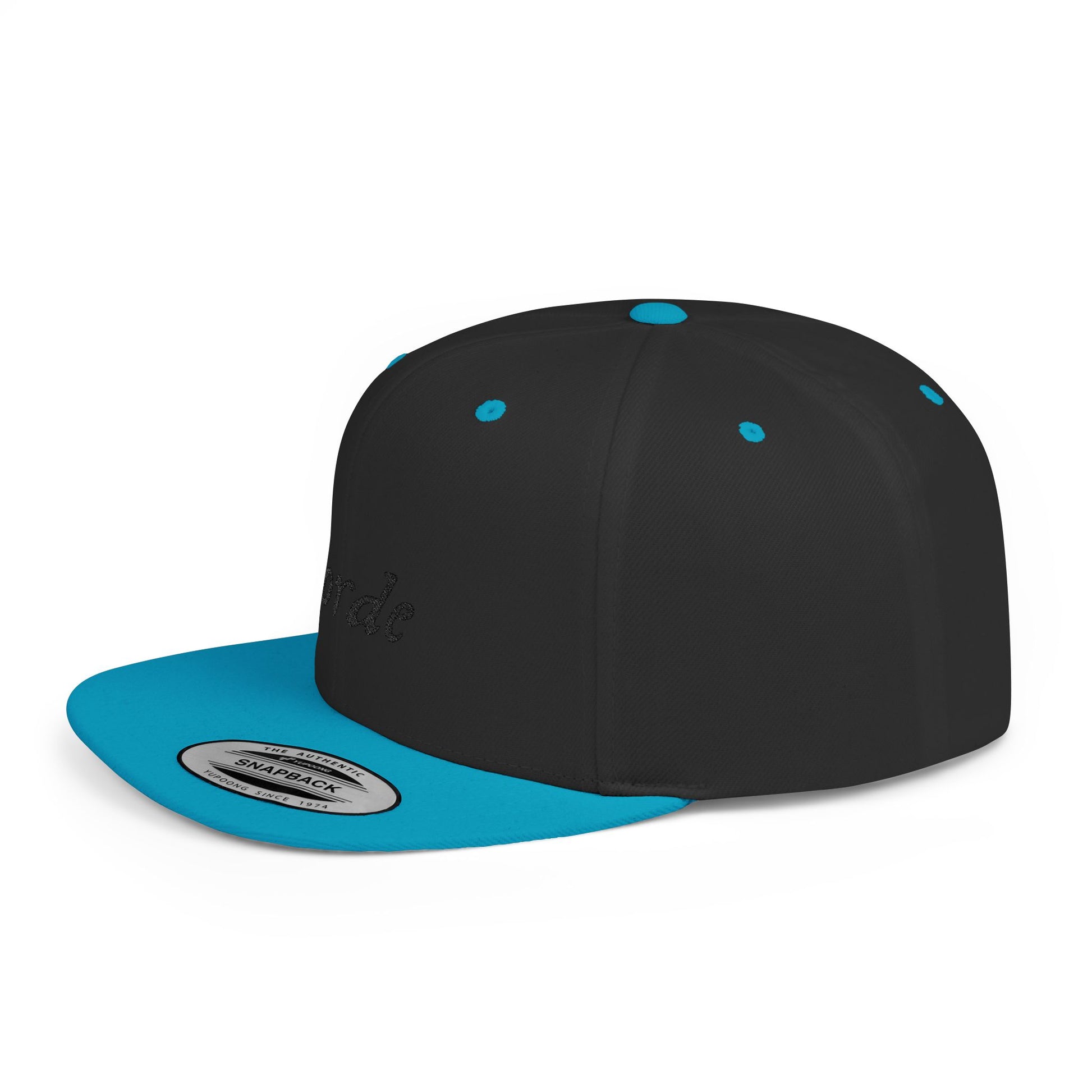 Classic Blackout Flat Bill Snapback - snazzymerch
