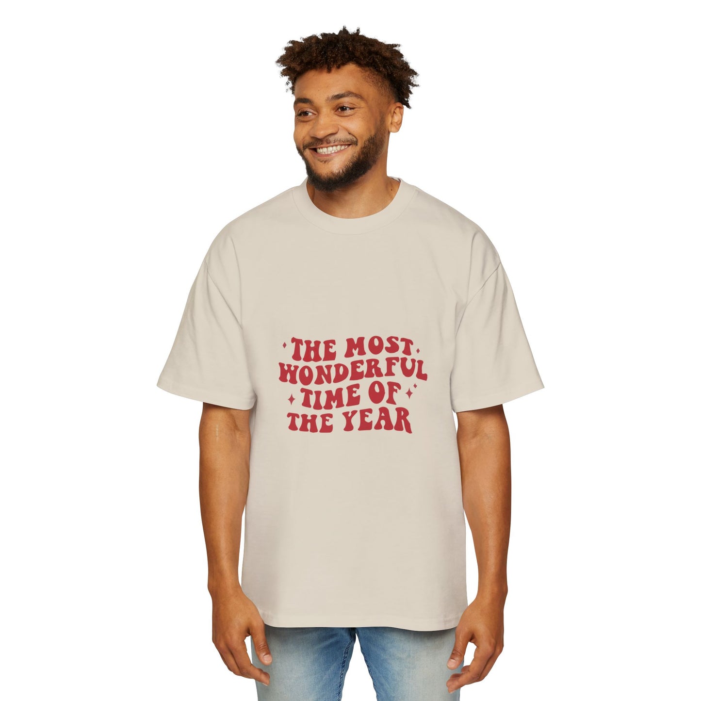 The Most Wonderful Time of the Year Oversized Tee – Festive Christmas Quote T-Shirt Printify