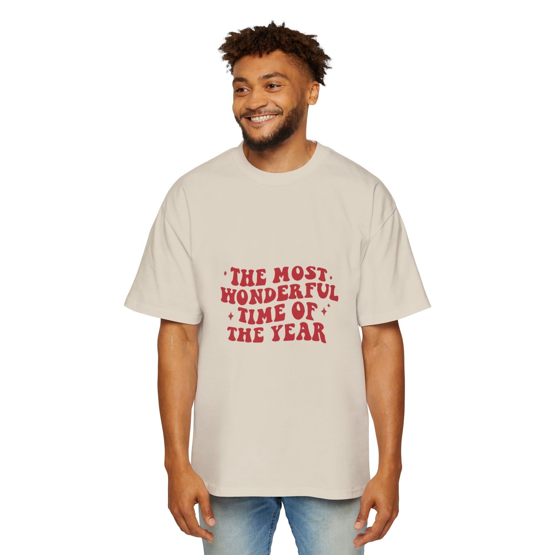 The Most Wonderful Time of the Year Oversized Tee – Festive Christmas Quote T-Shirt Printify