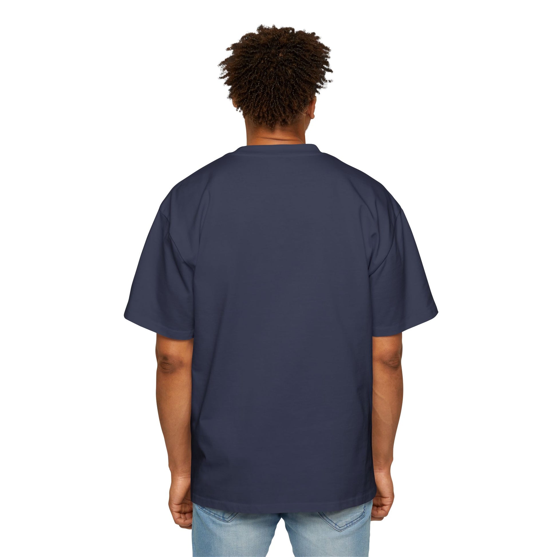 Pink Hope Smile Men's Heavy Oversized Tee - snazzymerch