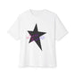 Retro Groove Script Unisex Oversized Boxy tee Printify