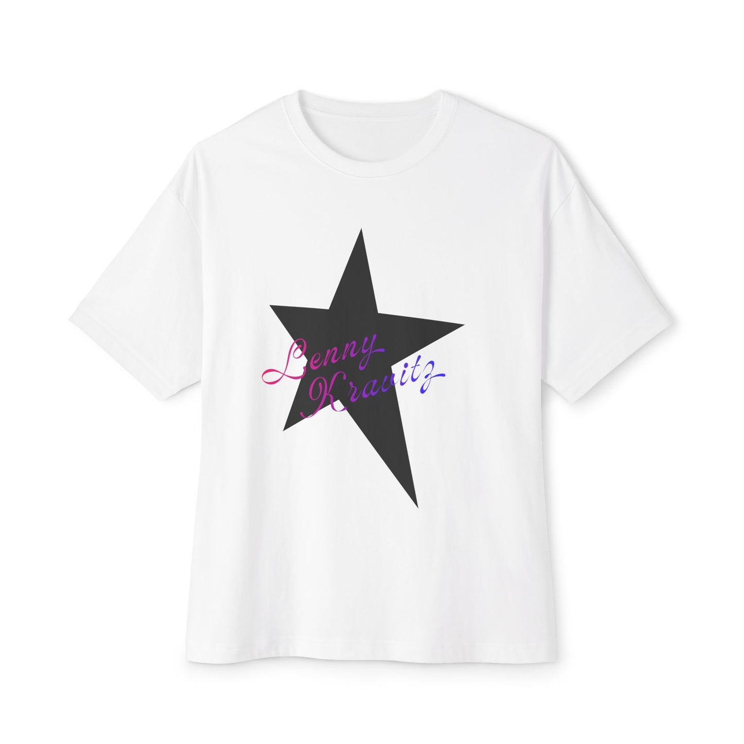 Retro Groove Script Unisex Oversized Boxy tee Printify