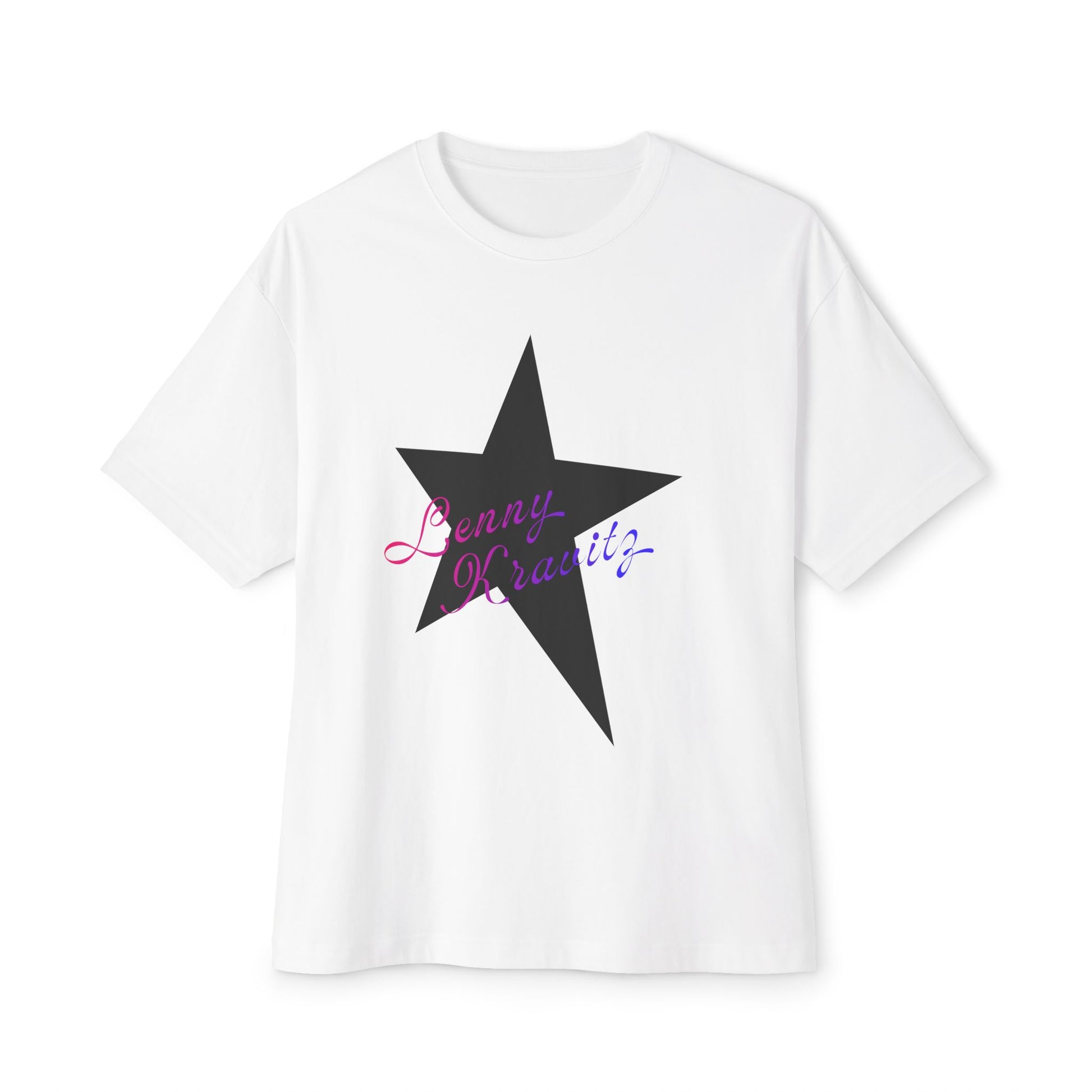 Retro Groove Script Unisex Oversized Boxy tee Printify