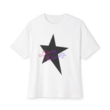 Retro Groove Script Unisex Oversized Boxy tee Printify