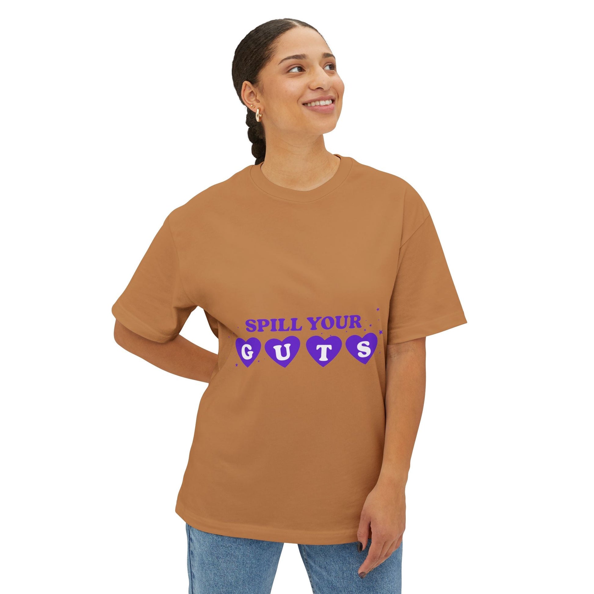 Spill Your Guts Heart-Oversized Tee Printify