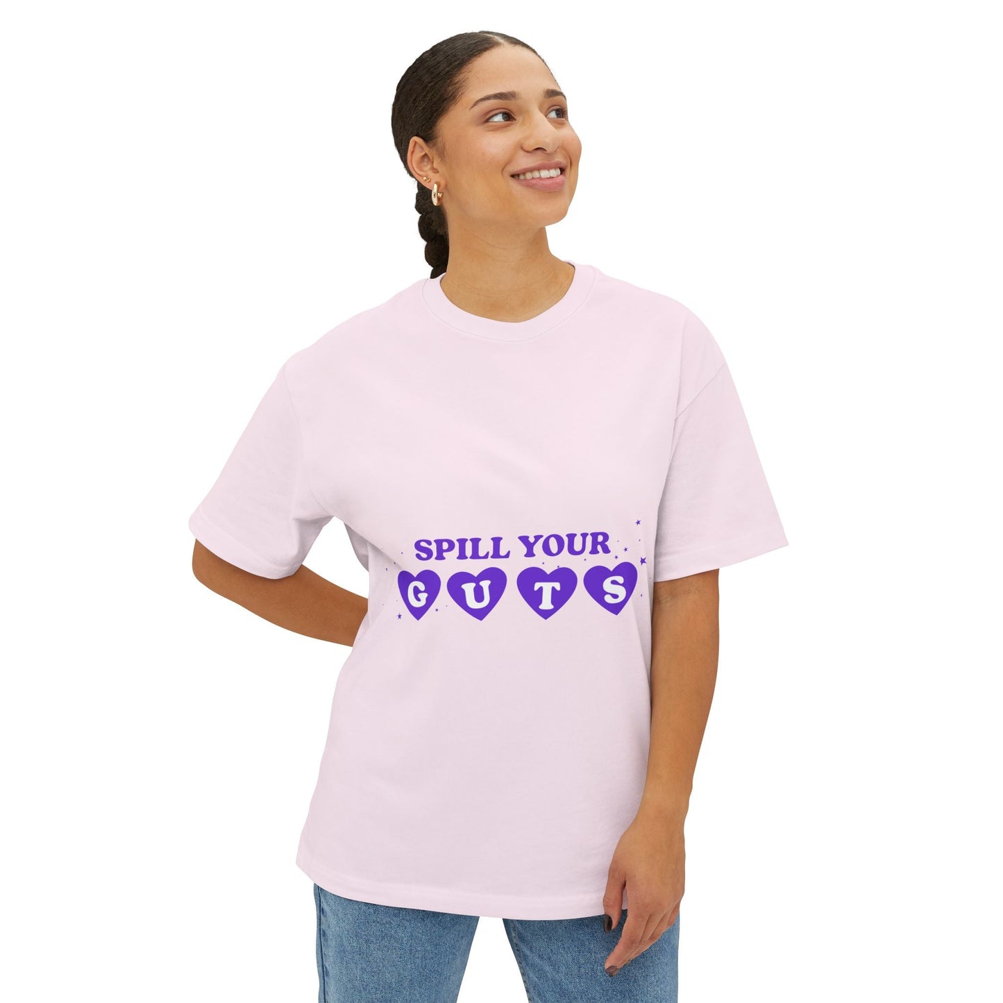 Spill Your Guts Heart-Oversized Tee Printify