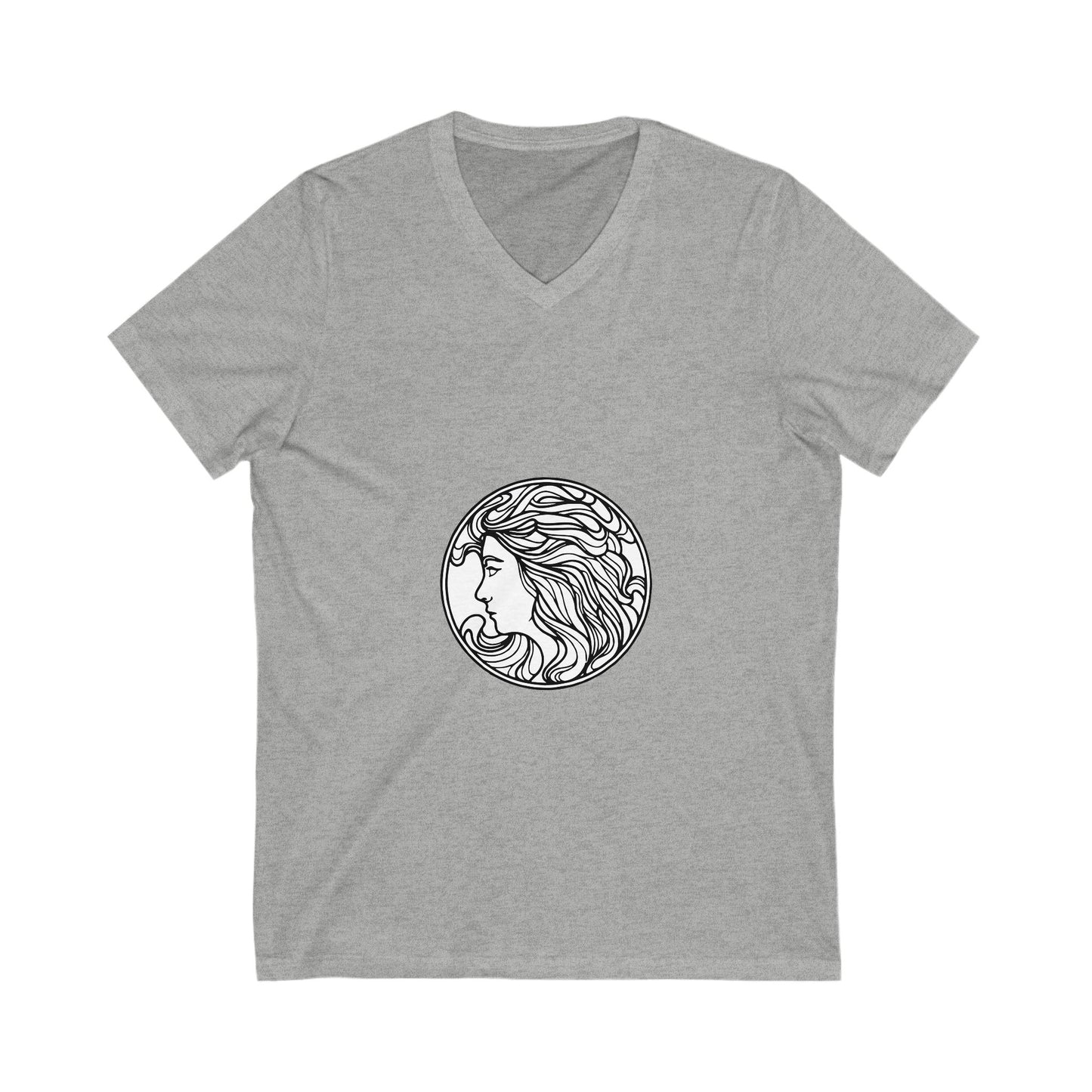 Muse Silhouette Unisex Jersey Short Sleeve V-Neck Tee - snazzymerch
