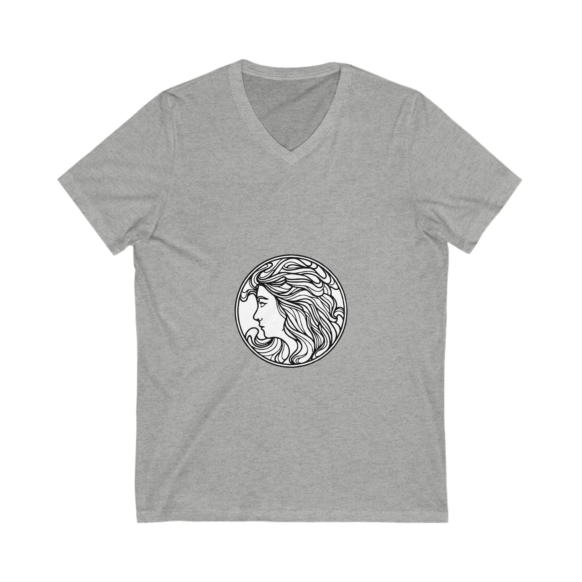 Muse Silhouette Unisex Jersey Short Sleeve V-Neck Tee - snazzymerch