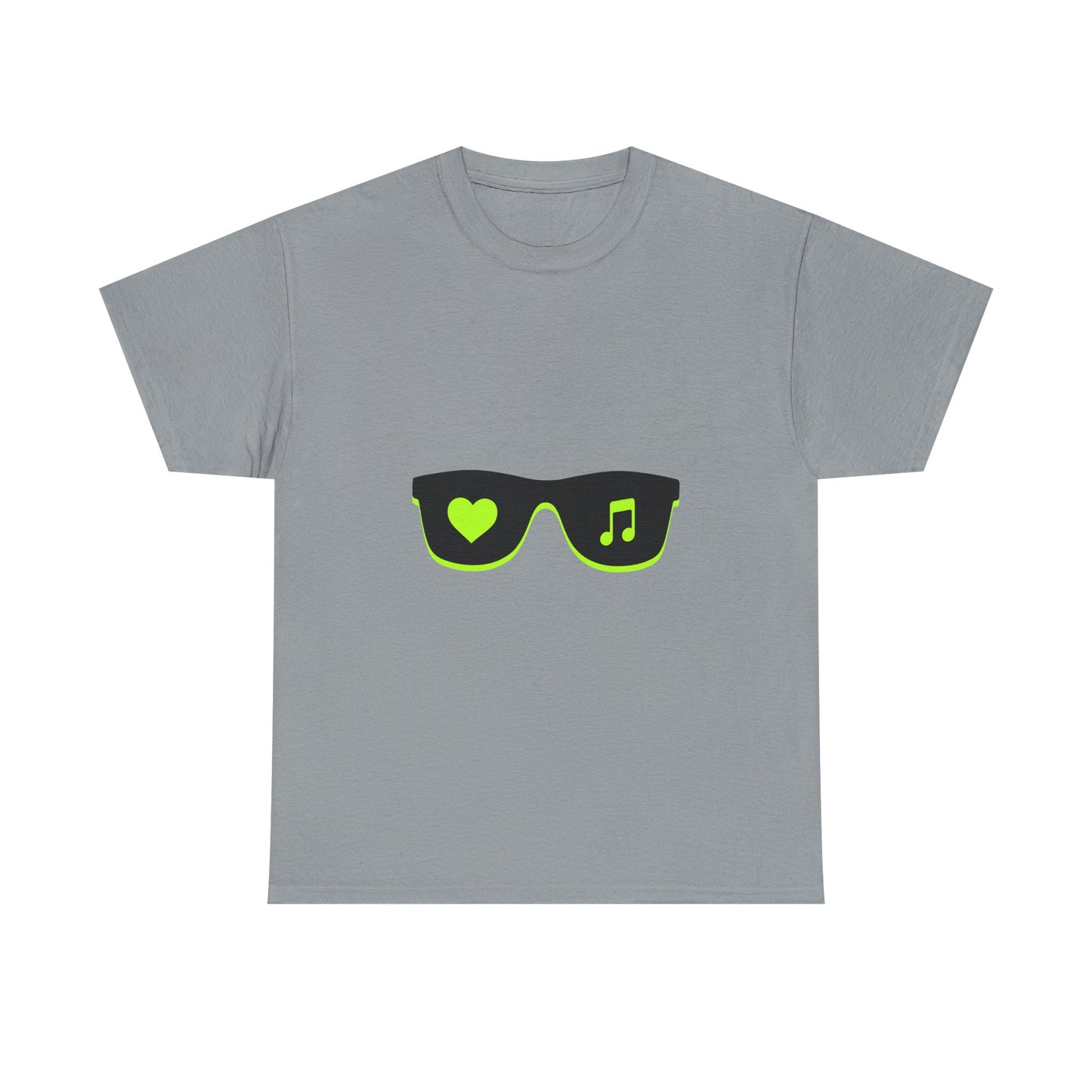 Neon Love Notes Unisex Heavy cotton tee Printify