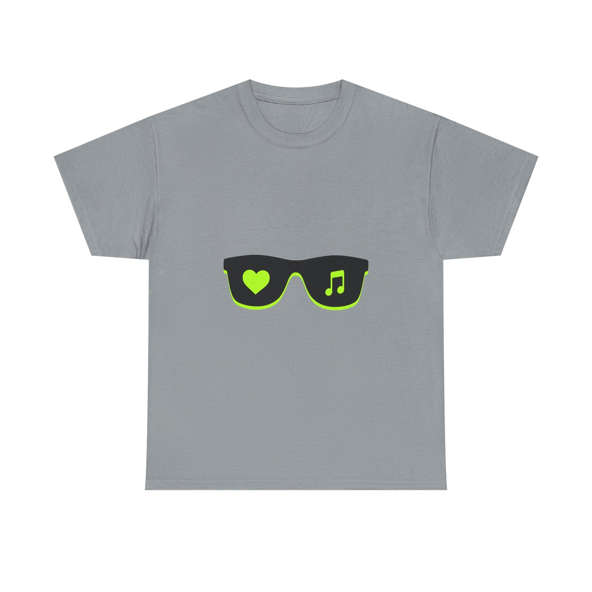 Neon Love Notes Unisex Heavy cotton tee Printify