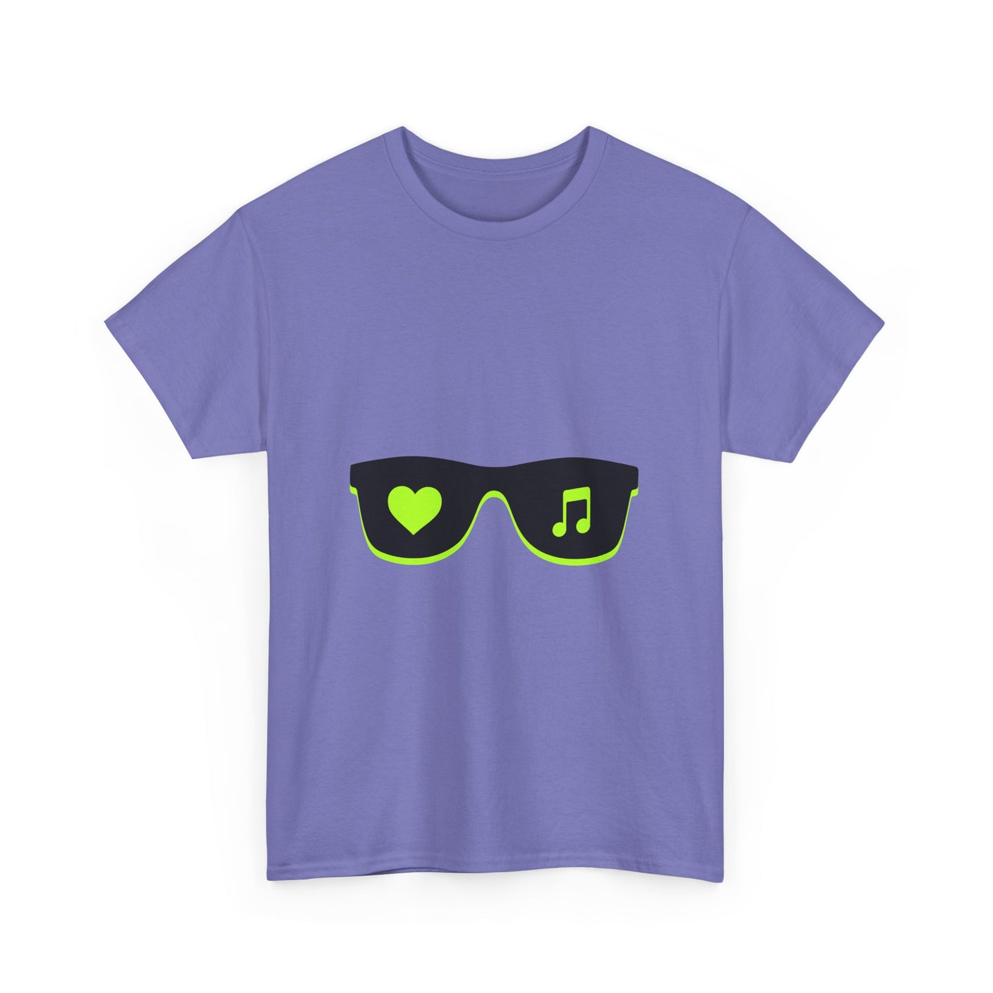 Neon Love Notes Unisex Heavy cotton tee Printify