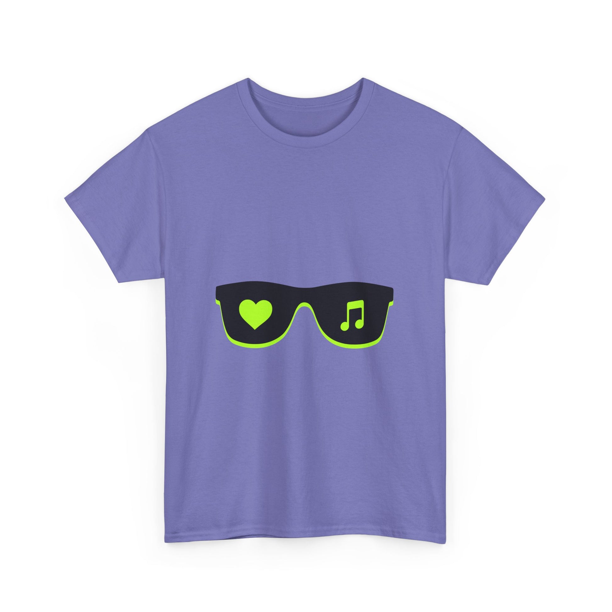 Neon Love Notes Unisex Heavy cotton tee Printify