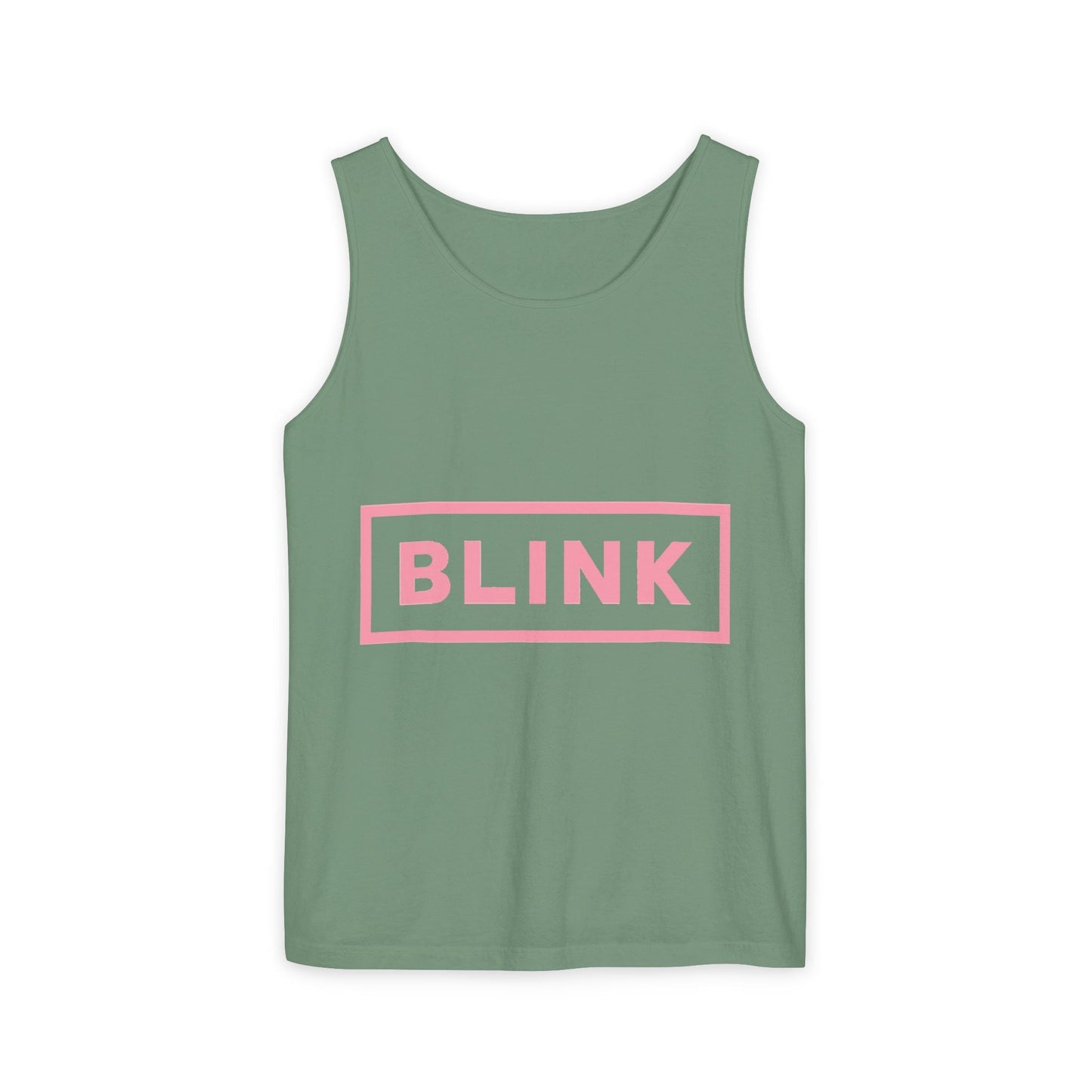 Minimal BLINK Logo – Dyed Tank Top Printify