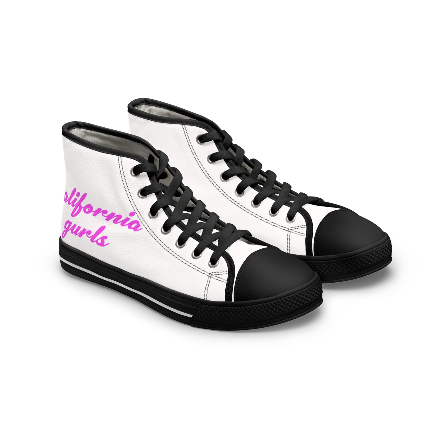 California Script – Women's High Top Top Sneakers Printify