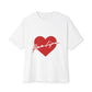 Heartbeat Love Unisex Oversized Boxy Tee - snazzymerch