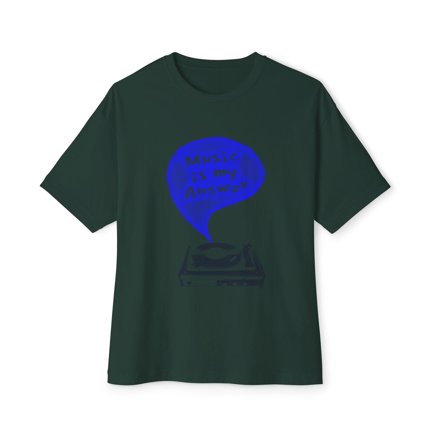 Music Is My Answer Unisex oversized Boxy Tee - snazzymerch