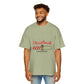 Candy Cane Loading Bar Men's Heavy Oversized Tee – Christmas Sale Edition Printify