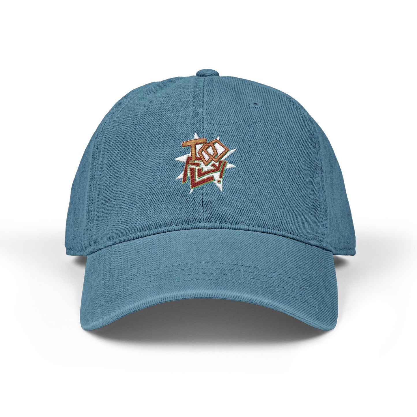 Geometric Lettering Denim Hat (Embroidery) - snazzymerch