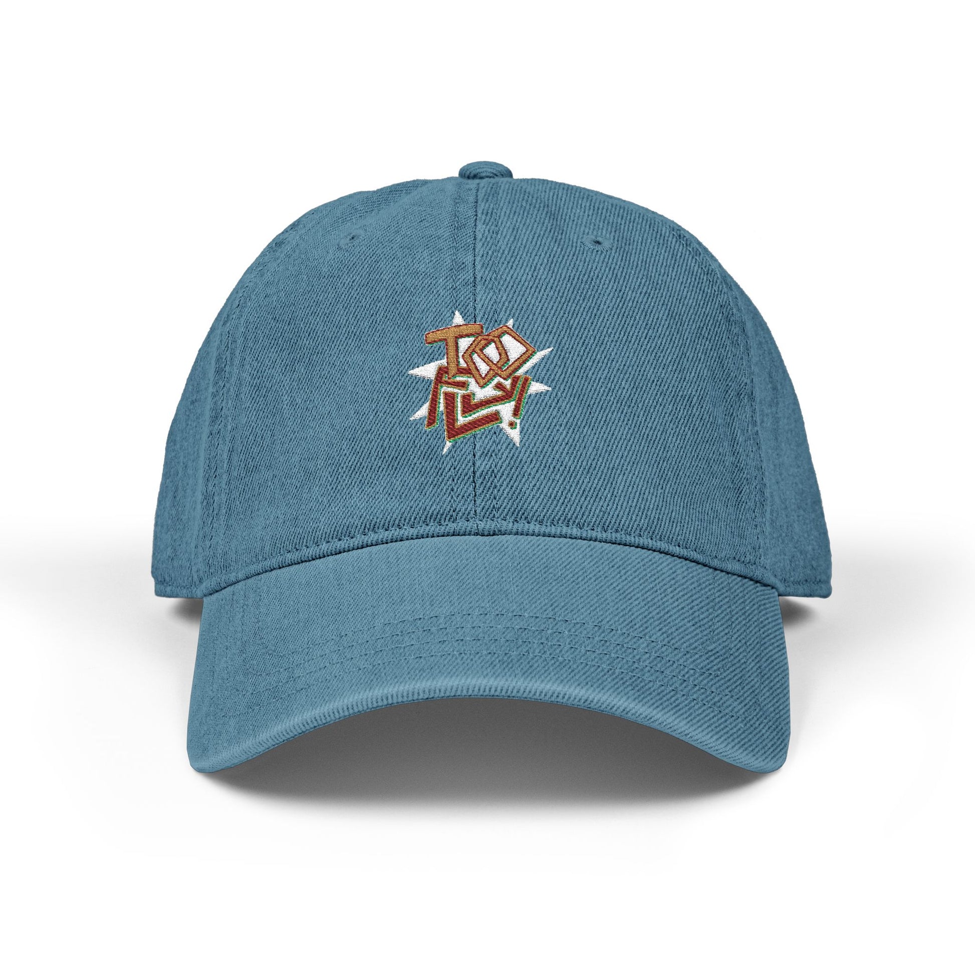 Geometric Lettering Denim Hat (Embroidery) - snazzymerch
