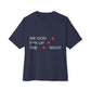 Triple Star Minimal Unisex Oversized Boxy Tee - snazzymerch