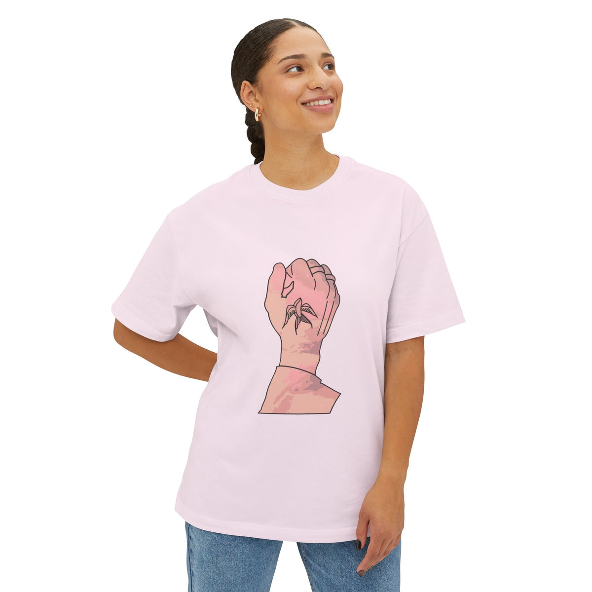 Ink in Motion Unisex Oversized Boxy Tee Printify
