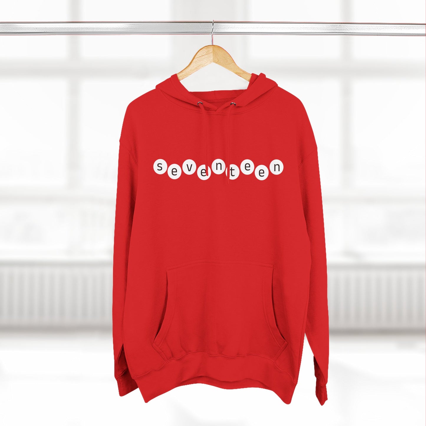 Minimal White Orbit Three-Panel Fleece Hoodie - snazzymerch