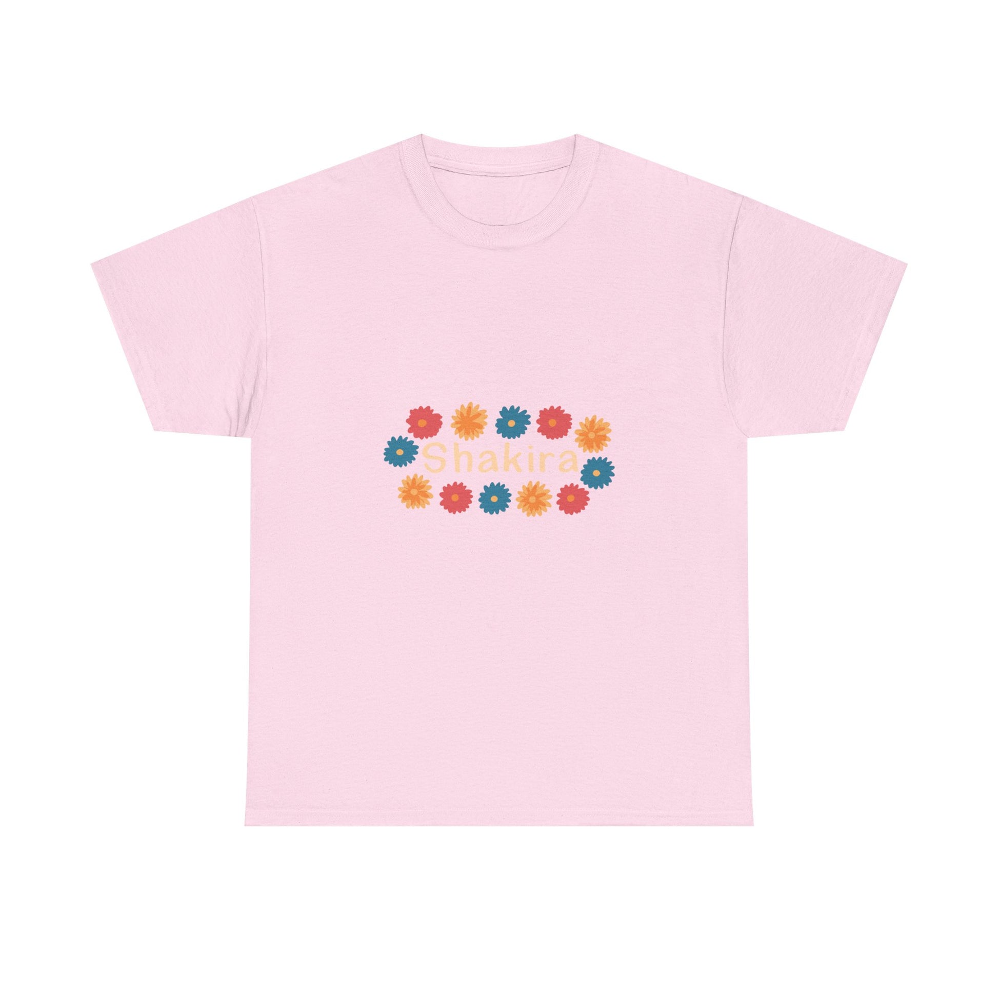 Retro Floral Groove Unisex Heavy cotton tee Printify