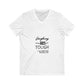 Golden Horizon Unisex Jersey Short Sleeve V-Neck Tee - snazzymerch