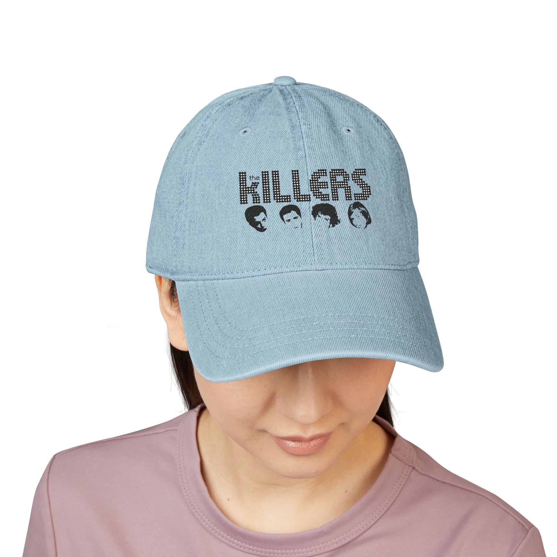 Diamond Dot Retro Denim Hat (Embroidery) - snazzymerch