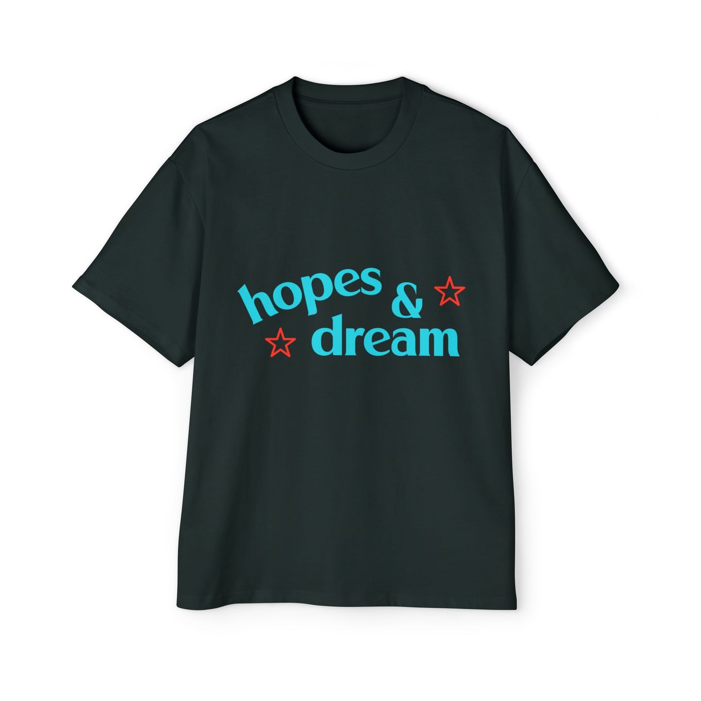 Hopes & Dreams Star Men's Heavy Oversized Tee - snazzymerch