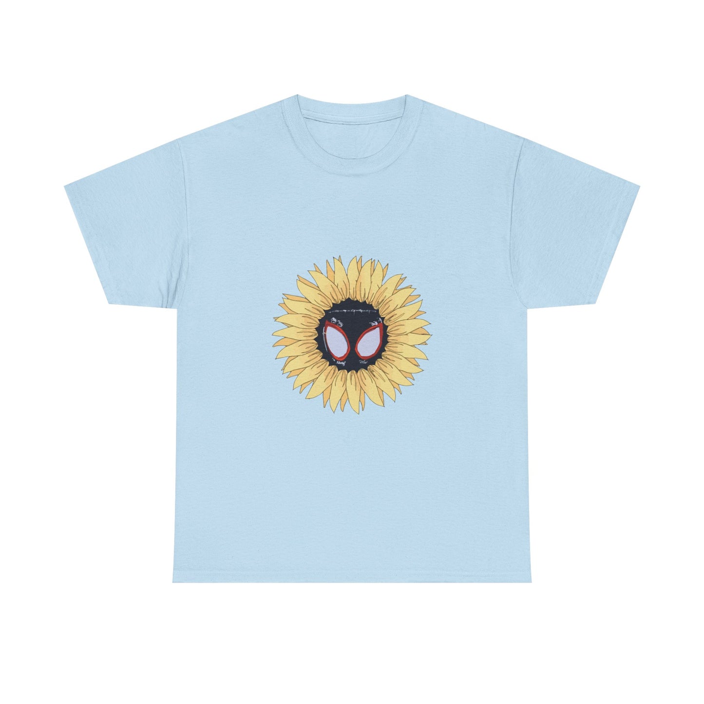 Sunflower Mask Illustration Unisex Heavy cotton Tee Printify