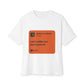 Music Quote Card Unisex Oversized Boxy Tee - snazzymerch