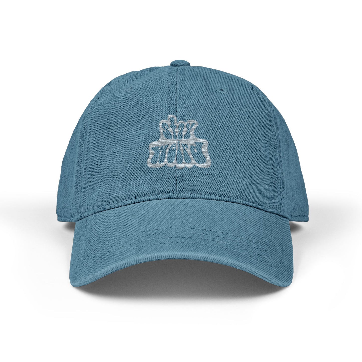 Retro Pink “Stay Weird” Typography Denim Hat (Embroidery) - snazzymerch