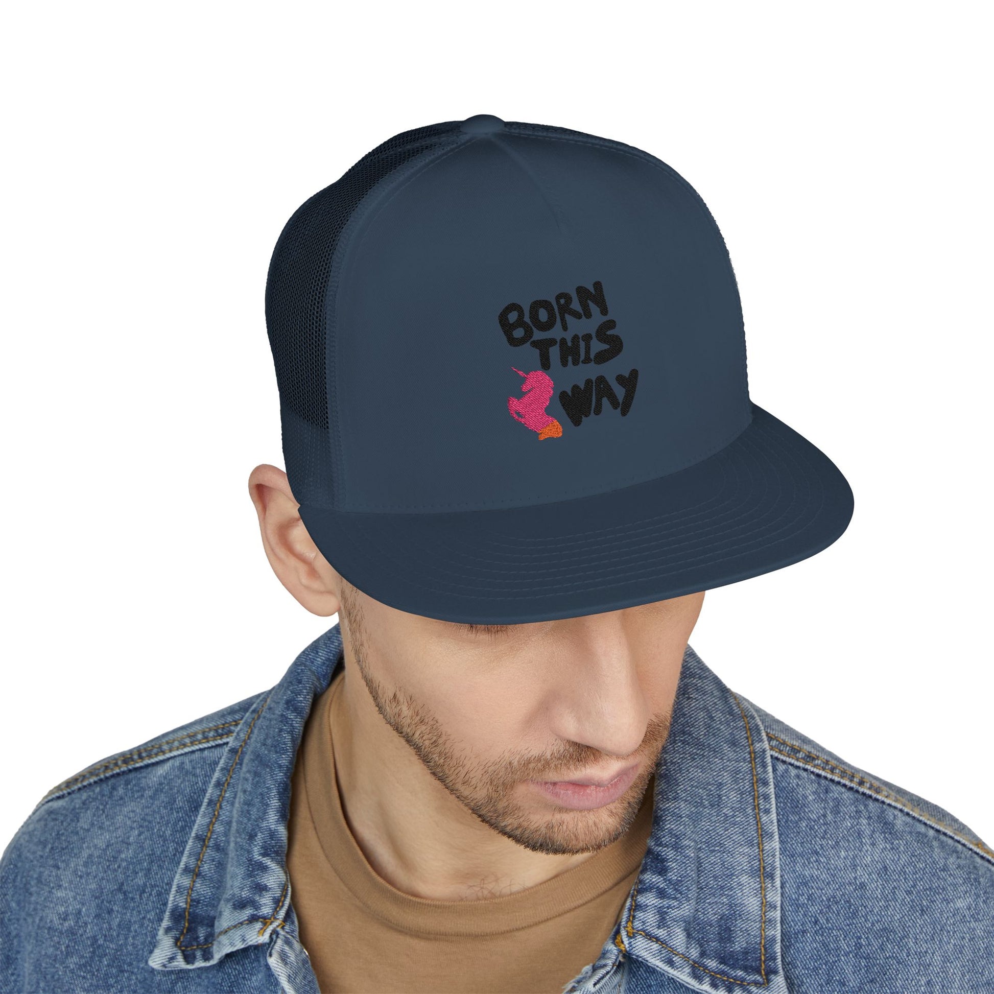 Born This Way Unicorn trucker Cap Printify