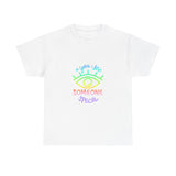 Vibrant Eye and Text Unisex Cotton Tee Printify