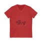 Cosmic Bloom Unisex Jersey Short Sleeve V-Neck Tee - snazzymerch