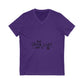 Cosmic Bloom Unisex Jersey Short Sleeve V-Neck Tee - snazzymerch