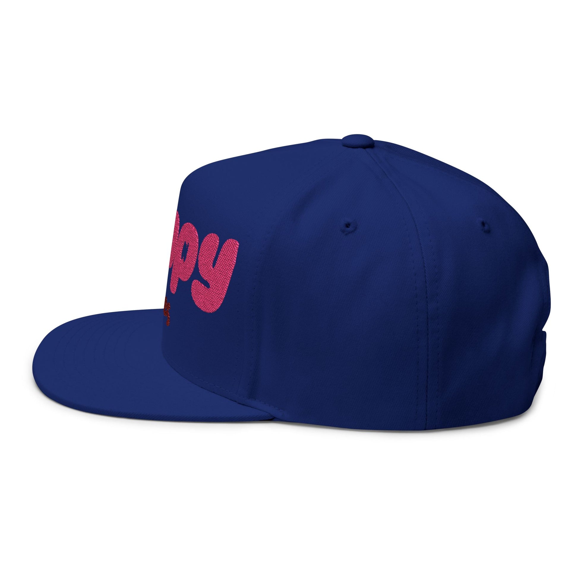 Happy Times Gradient Flat Bill Cap (Embroidery) - snazzymerch